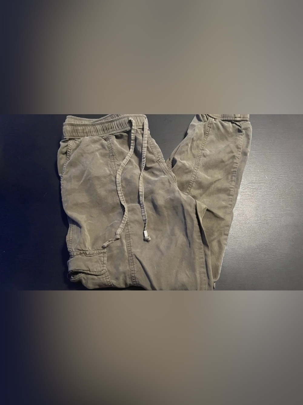 Olive Drawstring Jogger Pants